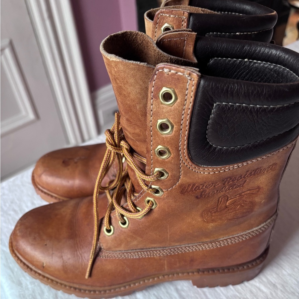 Vintage Men’s Kinney Shoes Oil Resistant Non Marking Soles Lace Up Hiking Boots